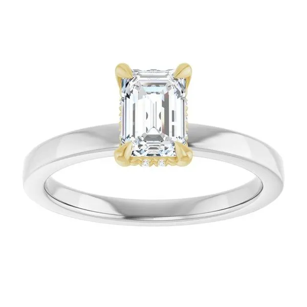 Claw-Prong Hidden Halo-Style Engagement Ring Image 3 Austin's Fine Diamonds & Jewelry Lyndhurst, NJ
