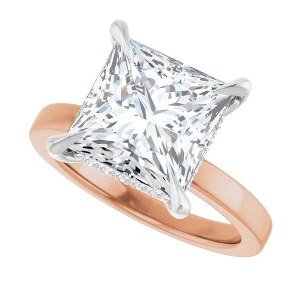 Claw-Prong Hidden Halo-Style Engagement Ring Image 5 The Jewelry Source El Segundo, CA