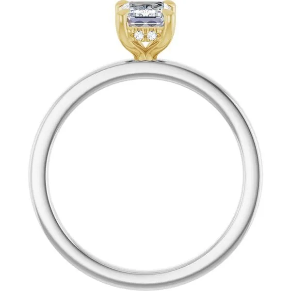 Claw-Prong Hidden Halo-Style Engagement Ring Image 2 Don's Jewelry & Design Washington, IA