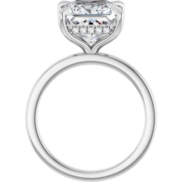 Claw-Prong Hidden Halo-Style Engagement Ring Image 2 JF Jones Jewelers Rochester, NY