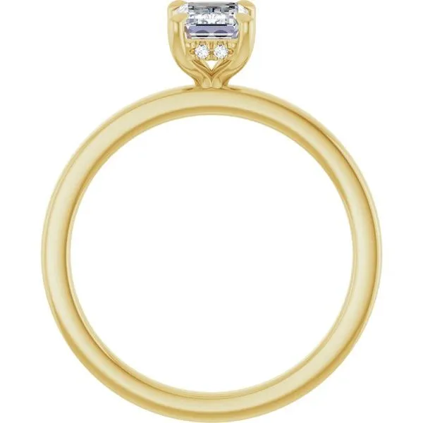 Claw-Prong Hidden Halo-Style Engagement Ring Image 2 Hudson Valley Goldsmith New Paltz, NY