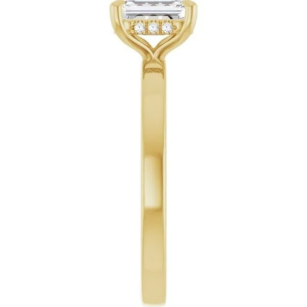 Claw-Prong Hidden Halo-Style Engagement Ring Image 4 Jimmy Smith Jewelers Decatur, AL