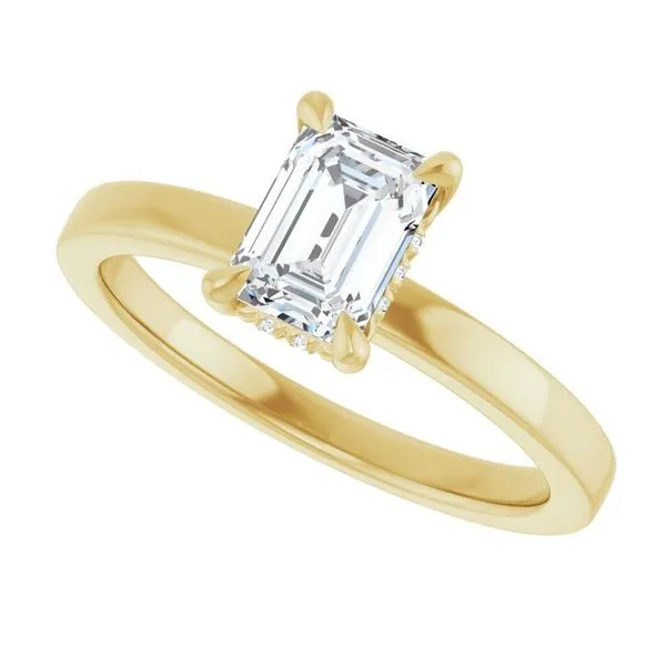 Claw-Prong Hidden Halo-Style Engagement Ring Image 5 JF Jones Jewelers Rochester, NY