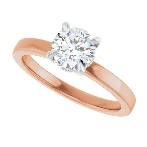 Claw-Prong Hidden Halo-Style Engagement Ring Image 5 Clater Jewelers Louisville, KY