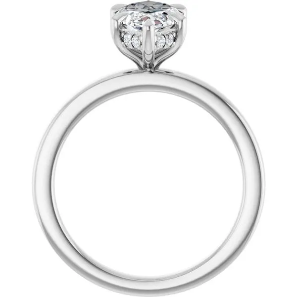 Claw-Prong Hidden Halo-Style Engagement Ring Image 2 Michael Szwed Jewelers Longmeadow, MA