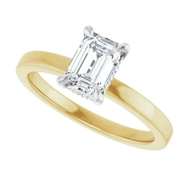 Claw-Prong Hidden Halo-Style Engagement Ring Image 5 JF Jones Jewelers Rochester, NY