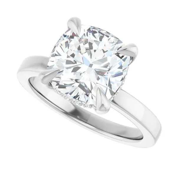 Claw-Prong Hidden Halo-Style Engagement Ring Image 5 Don's Jewelry & Design Washington, IA