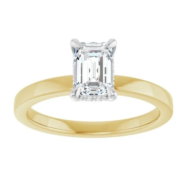 Claw-Prong Hidden Halo-Style Engagement Ring Image 3 Don's Jewelry & Design Washington, IA