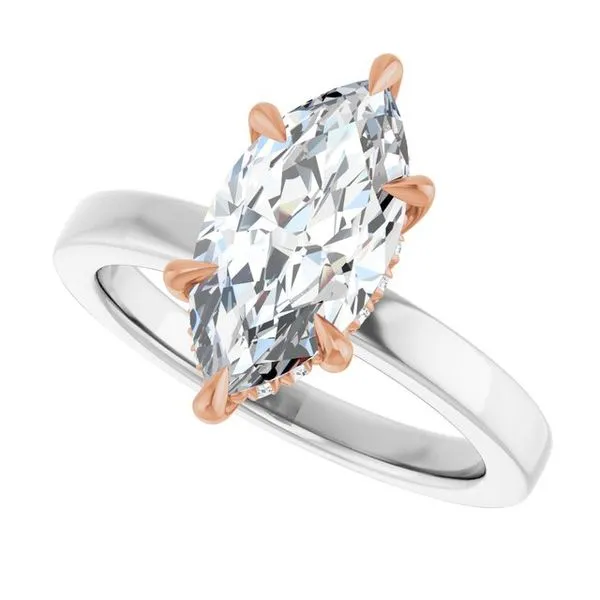 Claw-Prong Hidden Halo-Style Engagement Ring Image 5 JF Jones Jewelers Rochester, NY