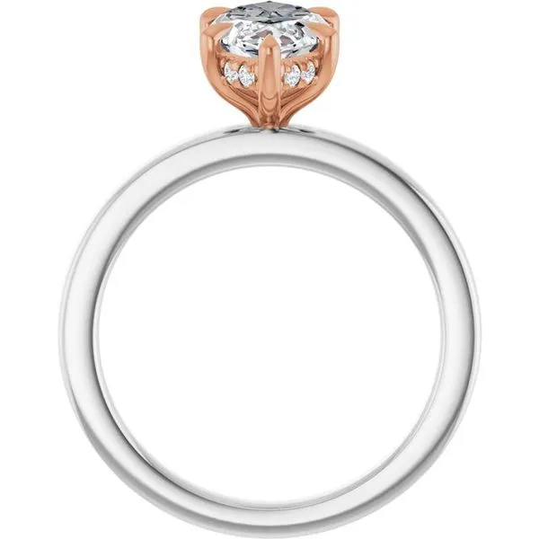 Claw-Prong Hidden Halo-Style Engagement Ring Image 2 J. West Jewelers Round Rock, TX