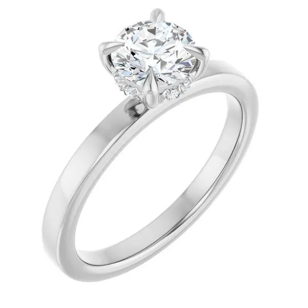 Claw-Prong Hidden Halo-Style Engagement Ring J. Thomas Jewelers Rochester Hills, MI