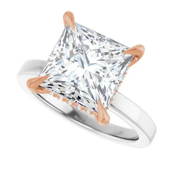 Claw-Prong Hidden Halo-Style Engagement Ring Image 5 Don's Jewelry & Design Washington, IA