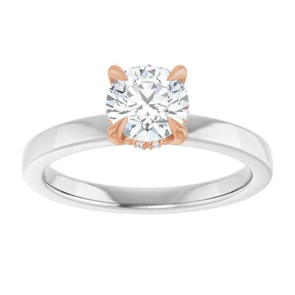 Claw-Prong Hidden Halo-Style Engagement Ring Image 3 Futer Bros Jewelers York, PA