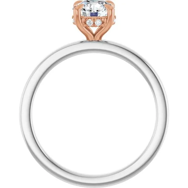 Claw-Prong Hidden Halo-Style Engagement Ring Image 2 Vulcan's Forge LLC KANSAS CITY, MO