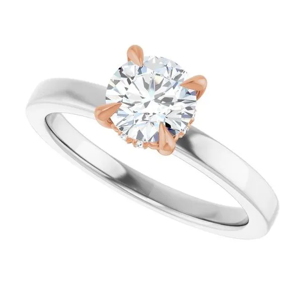 Claw-Prong Hidden Halo-Style Engagement Ring Image 5 Vulcan's Forge LLC KANSAS CITY, MO
