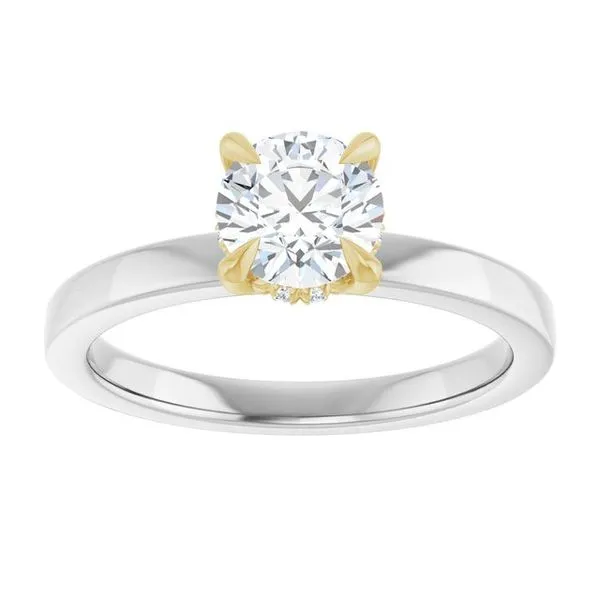 Claw-Prong Hidden Halo-Style Engagement Ring Image 3 Don's Jewelry & Design Washington, IA