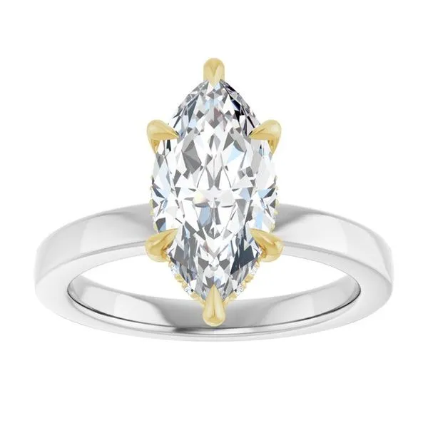 Claw-Prong Hidden Halo-Style Engagement Ring Image 3 Don's Jewelry & Design Washington, IA