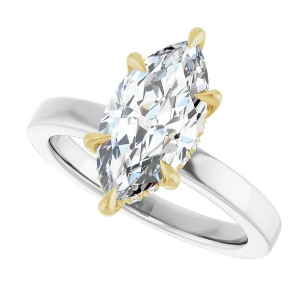 Claw-Prong Hidden Halo-Style Engagement Ring Image 5 Don's Jewelry & Design Washington, IA