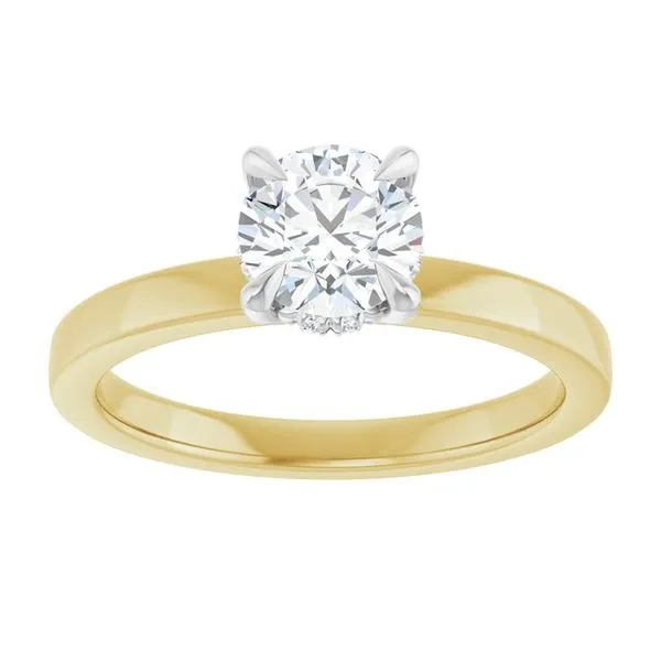Claw-Prong Hidden Halo-Style Engagement Ring Image 3 Northwood Jewelers Northwood, OH