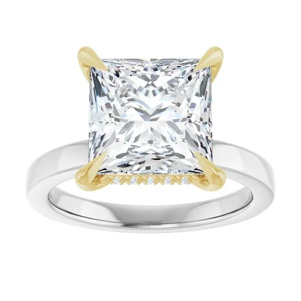 Claw-Prong Hidden Halo-Style Engagement Ring Image 3 JF Jones Jewelers Rochester, NY