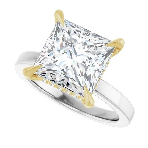 Claw-Prong Hidden Halo-Style Engagement Ring Image 5 Austin's Fine Diamonds & Jewelry Lyndhurst, NJ