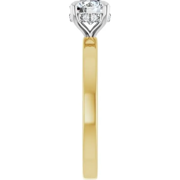 Claw-Prong Hidden Halo-Style Engagement Ring Image 4 Don's Jewelry & Design Washington, IA