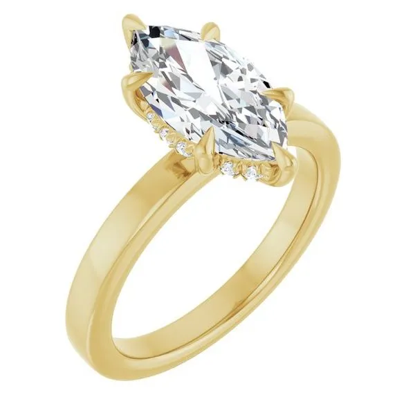 Claw-Prong Hidden Halo-Style Engagement Ring Austin's Fine Diamonds & Jewelry Lyndhurst, NJ