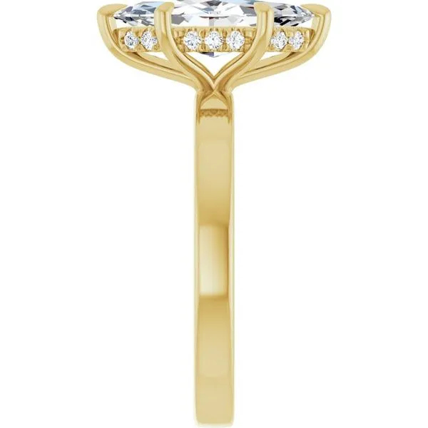Claw-Prong Hidden Halo-Style Engagement Ring Image 4 J. Thomas Jewelers Rochester Hills, MI