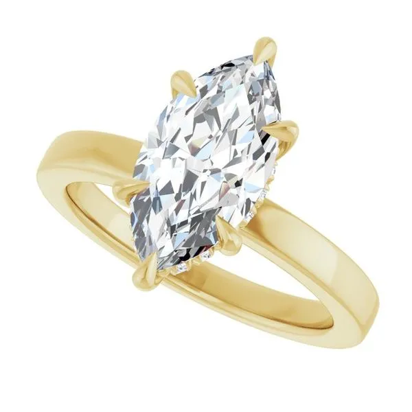 Claw-Prong Hidden Halo-Style Engagement Ring Image 5 Ocean View Jewelers Millville, DE