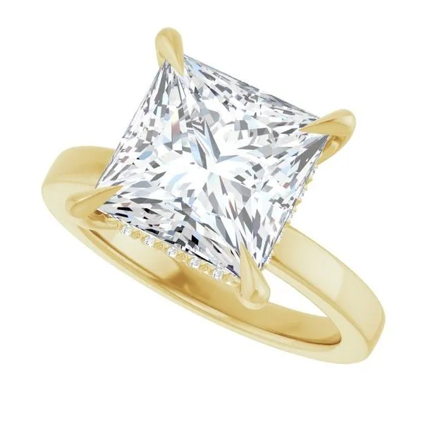 Claw-Prong Hidden Halo-Style Engagement Ring Image 5 Don's Jewelry & Design Washington, IA