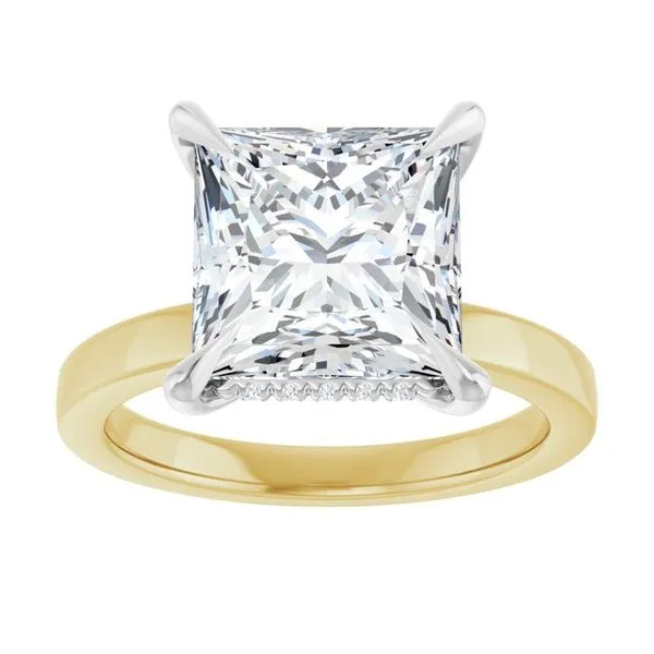 Claw-Prong Hidden Halo-Style Engagement Ring Image 3 Don's Jewelry & Design Washington, IA