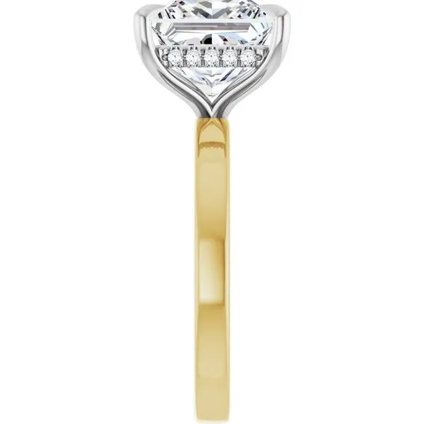 Claw-Prong Hidden Halo-Style Engagement Ring Image 4 Don's Jewelry & Design Washington, IA