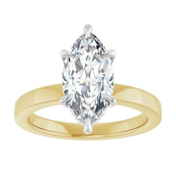 Claw-Prong Hidden Halo-Style Engagement Ring Image 3 Northwood Jewelers Northwood, OH