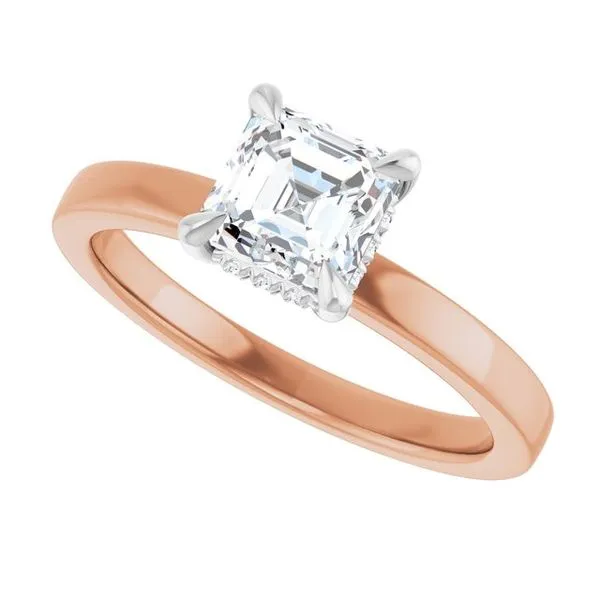 Claw-Prong Hidden Halo-Style Engagement Ring Image 5 Don's Jewelry & Design Washington, IA