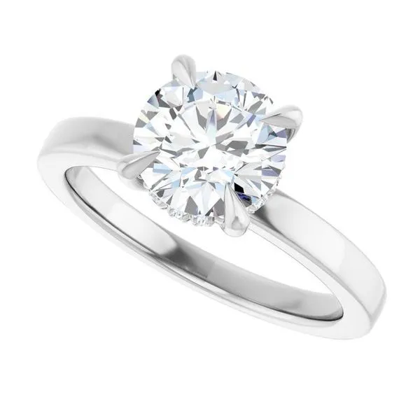 Claw-Prong Hidden Halo-Style Engagement Ring Image 5 Northwood Jewelers Northwood, OH