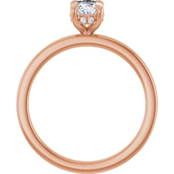 Claw-Prong Hidden Halo-Style Engagement Ring Image 2 J. West Jewelers Round Rock, TX