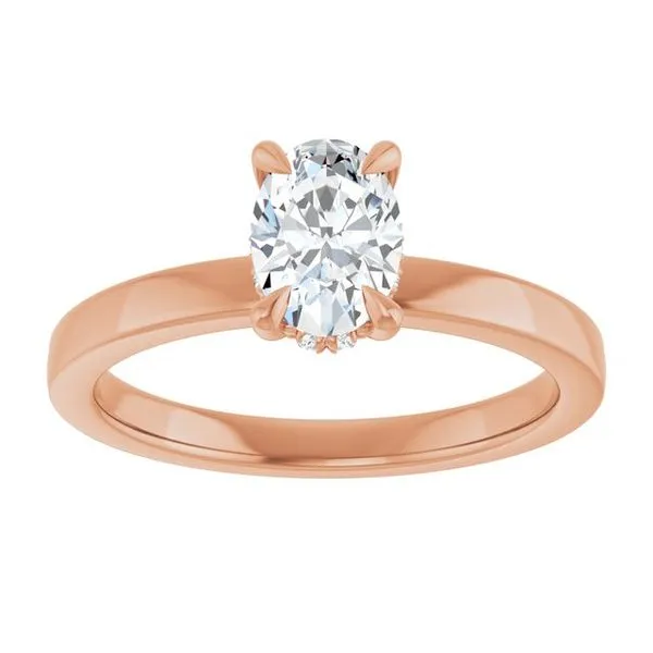 Claw-Prong Hidden Halo-Style Engagement Ring Image 3 J. West Jewelers Round Rock, TX