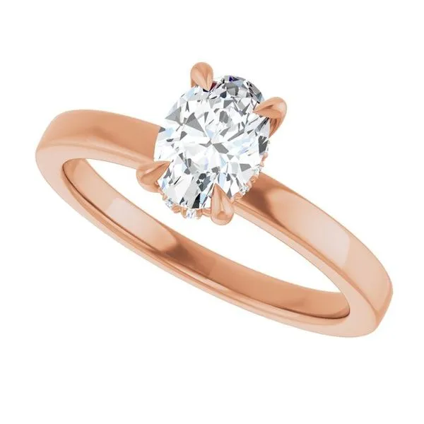 Claw-Prong Hidden Halo-Style Engagement Ring Image 5 Futer Bros Jewelers York, PA