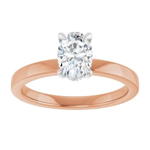 Claw-Prong Hidden Halo-Style Engagement Ring Image 3 Michael Szwed Jewelers Longmeadow, MA