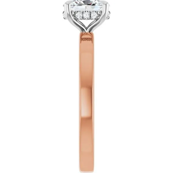 Claw-Prong Hidden Halo-Style Engagement Ring Image 4 JF Jones Jewelers Rochester, NY