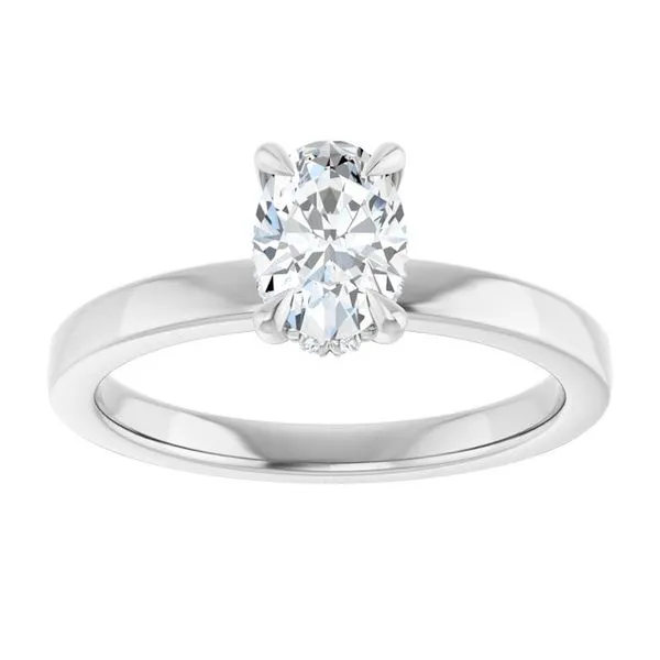Claw-Prong Hidden Halo-Style Engagement Ring Image 3 Northwood Jewelers Northwood, OH