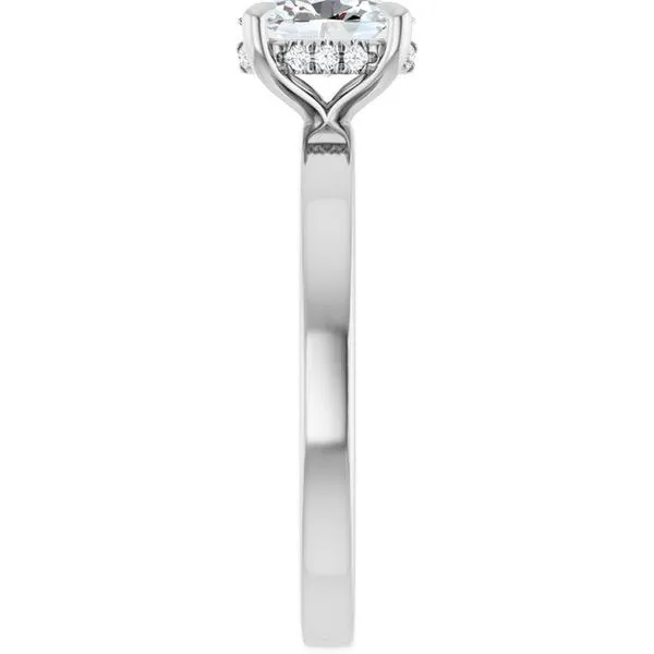 Claw-Prong Hidden Halo-Style Engagement Ring Image 4 Arezzo Jewelers Elmwood Park, IL
