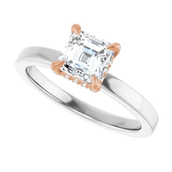 Claw-Prong Hidden Halo-Style Engagement Ring Image 5 The Jewelry Source El Segundo, CA