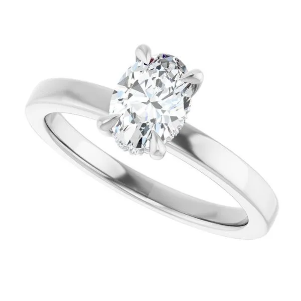 Claw-Prong Hidden Halo-Style Engagement Ring Image 5 Northwood Jewelers Northwood, OH