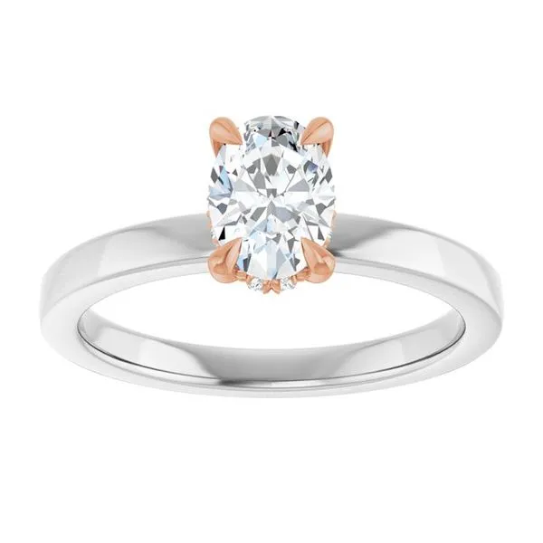 Claw-Prong Hidden Halo-Style Engagement Ring Image 3 JF Jones Jewelers Rochester, NY