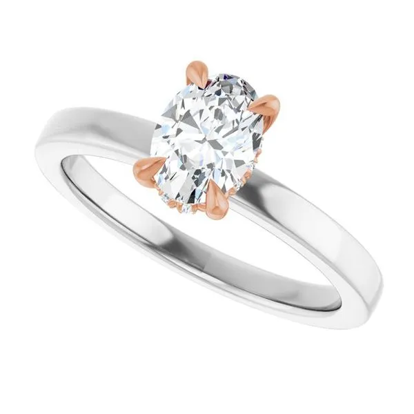 Claw-Prong Hidden Halo-Style Engagement Ring Image 5 Clater Jewelers Louisville, KY