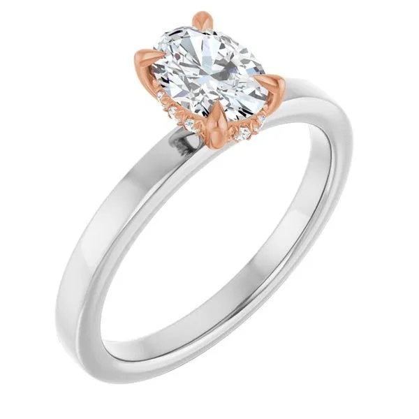 Claw-Prong Hidden Halo-Style Engagement Ring Northwood Jewelers Northwood, OH