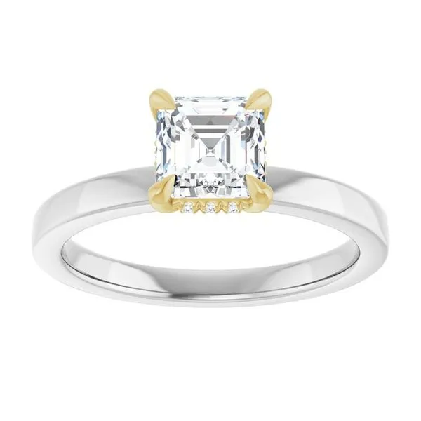 Claw-Prong Hidden Halo-Style Engagement Ring Image 3 Northwood Jewelers Northwood, OH