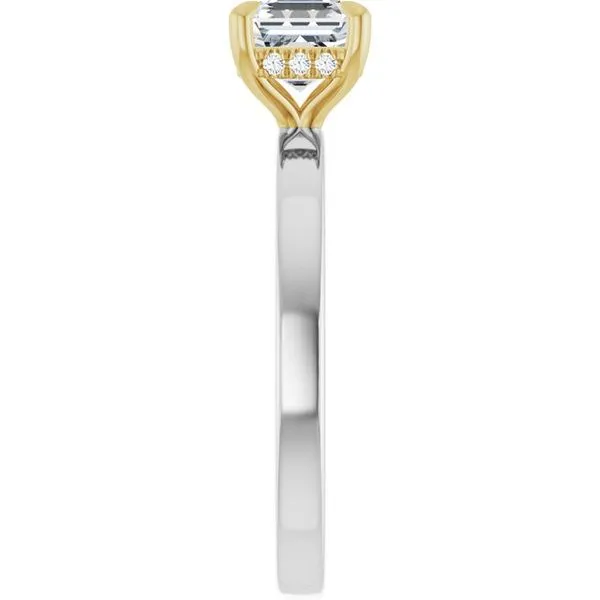 Claw-Prong Hidden Halo-Style Engagement Ring Image 4 Northwood Jewelers Northwood, OH