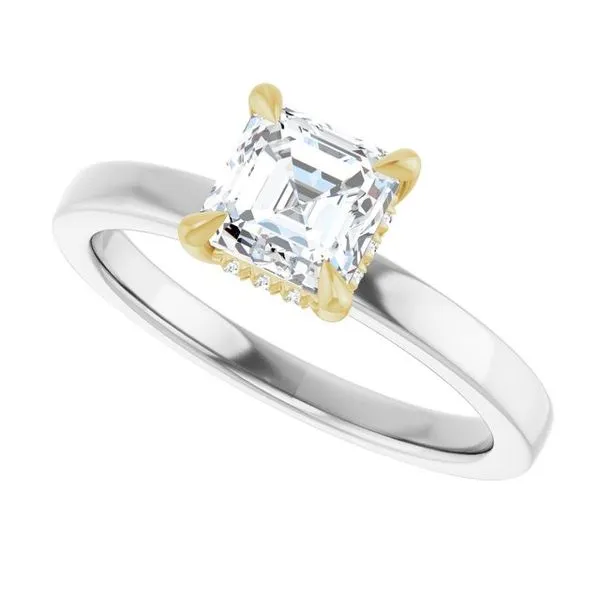 Claw-Prong Hidden Halo-Style Engagement Ring Image 5 Don's Jewelry & Design Washington, IA